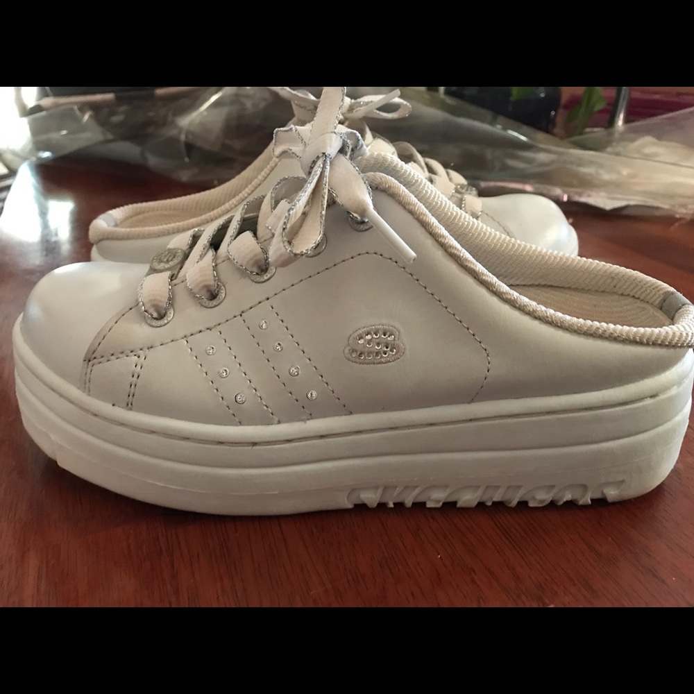 Skechers White Slip Ons